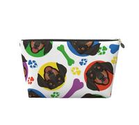 Visage de Teckel ludique, Trousse de Toilette Trousse de Maquillage Sac à cosmétiques Trousse de Toilette de Voyage Portable