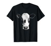 Visage de vache Impression Art Amoureux des animaux Illustration graphique Vache T-Shirt