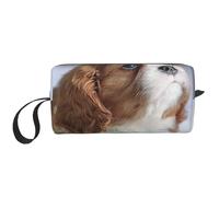 Visage d'épagneul Cavalier King Charles, Trousse de Maquillage Trousse à cosmétiques Trousse de Toilette de Voyage Portable Pochette de Maquillage