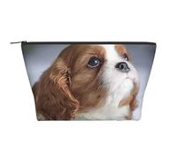 Visage d'épagneul Cavalier King Charles, Trousse de Toilette Trousse de Maquillage Sac à cosmétiques Trousse de Toilette de Voyage Portable