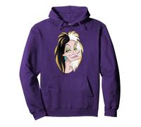 Visage des méchants Cruella Sweat à Capuche, Unisexe pour adultes, Violet, XXL