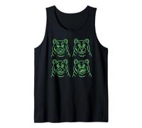 Visage d'ours Amusant - Graphique du Contour de Quatre Ours Débardeur