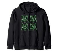 Visage d'ours Amusant - Graphique du Contour de Quatre Ours Sweat à Capuche