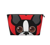 Visage du Boston Terrier, Trousse de Toilette Trousse de Maquillage Sac à cosmétiques Trousse de Toilette de Voyage Portable