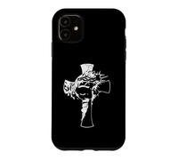 Visage du Christ en Croix Verse biblique Vintage Religieux Coque pour iPhone 11