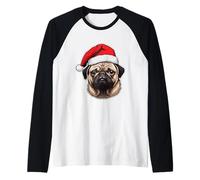 Visage du Père Noël - Esprit des Fêtes pour Noël Amusant Manche Raglan