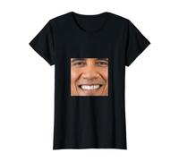 Visage du président Barack Obama T-Shirt Graphique avec Valeur, Femme, Noir, S