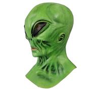 Visage effrayant | Masque amusant de vert avec de grands yeux | Périphérique de film d'horreur, masque effrayant pour adulte accessoires de maison hantée pour femmes et hommes