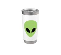 Visage extraterrestre extraterrestre vert extraterrestre d'Alien Face OVNI Gobelet isotherme en acier inoxydable double paroi