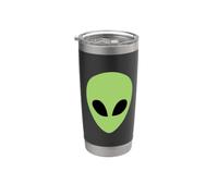 Visage extraterrestre extraterrestre vert extraterrestre d'Alien Face OVNI Gobelet isotherme en acier inoxydable double paroi