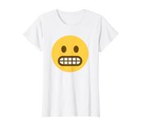 Visage grimaçant T-Shirt Graphique avec Valeur, Femme, Blanc, S