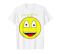 Visage Heureux de Style Anime Vintage Kawaii T-Shirt Graphique avec Valeur