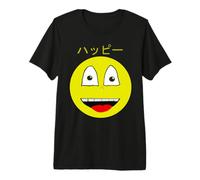 Visage Heureux de Style Anime Vintage Kawaii T-Shirt Haut de Gamme