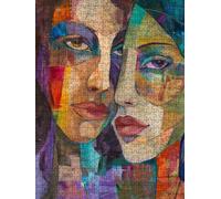 Visage Humain Abstrait Puzzle 3000 Pieces, Puzzle Adulte 3000, Impossible Classique Jigsaw, Familial Puzzles Jeu de, Jigsaws en Bois, pour Jeu Éducatif Défi, Décoration Murale Cadeau FNKL5-199