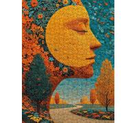 Visage Humain Abstrait Puzzle 3000 Pieces, Puzzle Adulte 3000, Impossible Classique Jigsaw, Familial Puzzles Jeu de, Jigsaws en Bois, pour Jeu Éducatif Défi, Décoration Murale Cadeau FNKL5-198