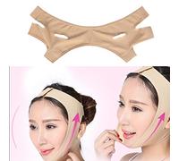 Visage Masque Minceur, visage de masque de cou de beauté lèvent la ligne mince de visage de forme réduisent le double costume de bandage de menton pour la femme et l'homme(XL)
