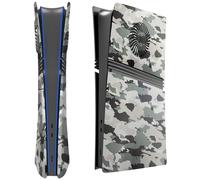 Visage Plaques Panneau de protection pour PS5 PRO numérique console, version ventilée Boîtier lecteur optique pour PS5 PRO Coque de protection couleur camouflage (version numérique)