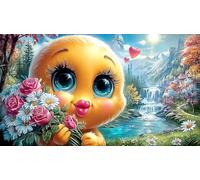 Visage Souriant 1000 pièces Puzzle pour Adultes Jeu de Puzzle Cadeau Amusant & Activité Maison Extremement Difficile pour Adultes 38x52cm/1000pcs