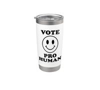 Visage souriant humain Vote Pro Gobelet isotherme en acier inoxydable double paroi