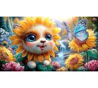 Visage Souriant Jeu de Puzzle 1000 pièces Défi de Jeu éducatif Papier recyclé Jeu Stimulant pour décoration Murale et Cadeaux 70x50cm/1000pcs