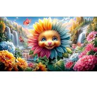 Visage Souriant Jeu de Puzzle 1000 pièces Défi de Jeu éducatif Stimulant pour Adultes et Enfants de 12+ Ans 70x50cm/1000pcs