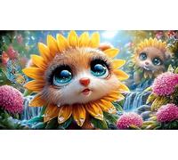 Visage Souriant Puzzle 1000 pièces Jeu Familial Amusant & Stimulant Jeu pour Toute la Famille Cadeau pour Femmes et Hommes 38x26cm/1000pcs