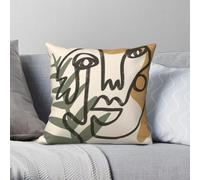 Visages abstraits One Line Art Taie d'oreiller Polyester Lin Velours Imprimé Décor Throw Taie d'oreiller Maison Housse de coussin en gros 45,7 cm