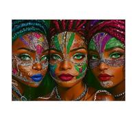 Visages Art Couleur 1000pcs Mini Puzzle pour Adultes Difficile | 38x26cm Carton Décor Salon Structure Durable Cadeau Anniversaire Soulagement Du Stress