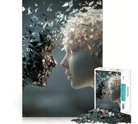 Visages brisés︰ Puzzle 1000 pièces pour Adolescents, thème Lumière et Ombre, Jeu de logique, Cadeau raffiné et de qualité supérieure 38x52cm