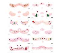 Visages d'autocollants de Noël, patchs de maquillage, Autocollants temporaires de maquillage mignon 12X, Autocollants de faux Blush imperméables, accessoires d'art, accessoires de décoration pour et a