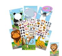 Visages de livre autocollants - Light Weight pour enfants, compact, autocollant activités d'apprentissage, dinosaure vêtements éducatifs DIY | Multipurpose Outdoor Indoor Utility