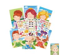 Visages de livre d'autocollants pour - Livre d'activités avec autocollants d'animaux, artisanat de bricolage | Détail d'apprentissage amusant, avantage de jeu interactif, zones de dessin an