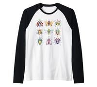 Visages d'insectes Amusants avec Lunettes et Chapeaux pour fête d'anniversaire Manche Raglan