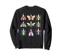 Visages d'insectes Amusants avec Lunettes et Chapeaux pour fête d'anniversaire Sweatshirt