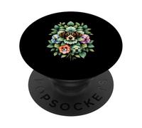 Visages polygonaux de Chien PopSockets PopGrip Adhésif
