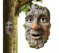 Visages sur arbres Figurine décorative de jardin avec visage de vieillard