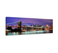 Visario 5701 Tableau sur Toile de Lin New York 120 x 40 cm