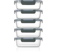 Visario Boîtes Conservation Verre 5 pièces 370 ml