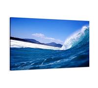 Visario Image sur Toile 120 x 80 cm Modèle N° XXL 5027 Vague Tableaux pour la Mur, encadrés, prêts à Poser, Tout Les Images sur châssis géant Bois véritable.