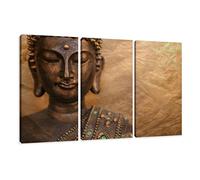 Visario Image sur Toile 160 x 90 cm Modèle N° XXL 1041 Bouddha Tableaux pour la Mur, encadrés, prêts à Poser, Tout Les Images sur châssis géant Bois véritable.