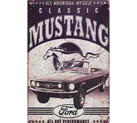 Visario Plaque en tôle Mustang 30 x 20 cm 2359 différentes images, tableaux muraux et panneaux au choix.