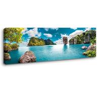 Visario Tableau sur toile fini encadré 120 x 40 cm Thaïlande 5766