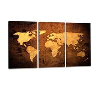 Visario tableau toile Carte du Monde 160x90 cm 1162 XXL