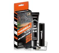 Visbella Kit de résine UV Light Glue avec lampe - Colle durcissante liquide pour l'artisanat - Durcit en quelques secondes - Fix Fill Seal Bond Repair pour métal, bois, céramique, verre, plastiques