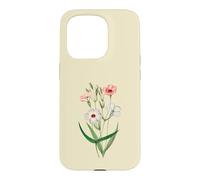 Viscaria Rose Blanc Vintage Floral Boho Wildflower Graphic Coque pour iPhone 15 Pro