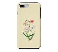 Viscaria Rose Blanc Vintage Floral Boho Wildflower Graphic Coque pour iPhone 7 Plus/8 Plus