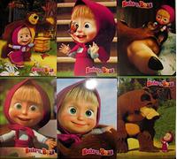 viscio Trading 166186 quadernone Rigo à Masha and Bear, Papier, Multicolore, 0,1 x 20 x 32 cm, 12 unités