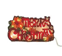 Viscio Trading 172970 Plaque bifacciale Merry Christmas, Plastique, Multicolore, 45 x 23 x 2 cm