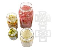 ViscoDisc Canning Buddies- Wide Mouth Mason Jar Canning Inserts, 12pk- Helps Keep Your Pickled Fruits and Veggies Submerged Under the Brine! by ViscoDisc