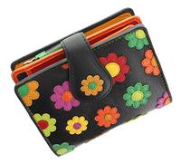 Visconti Daisy Collection Sunshine Porte-Monnaie en Cuir pour Femmes avec Fermeture à Languette RFID Blocage DS80 Noir